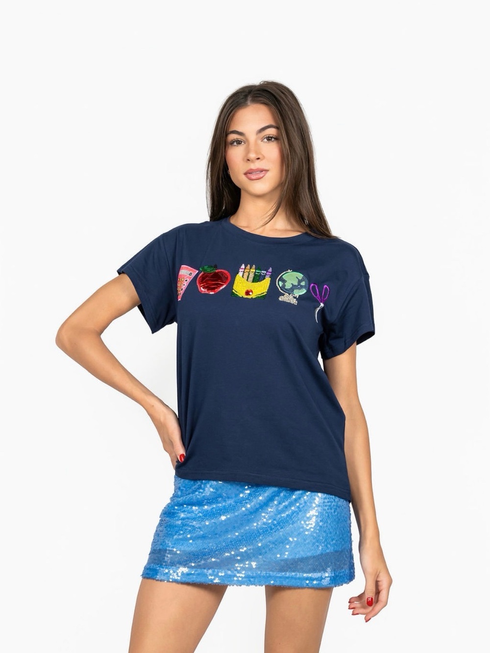 QUEEN OF SPARKLES Teacher Icons Tee